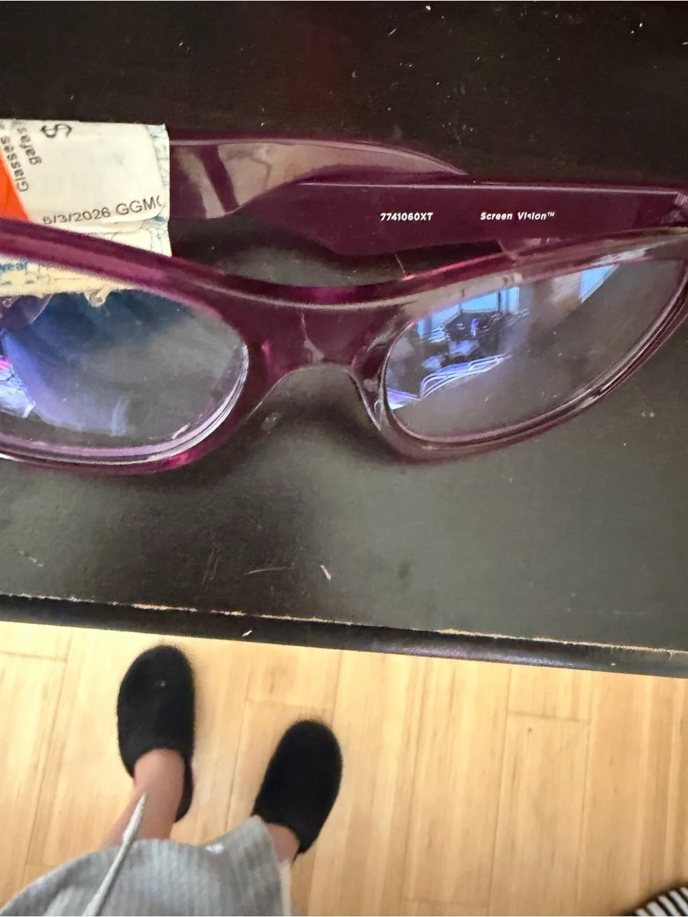 Purple Kid's Rectangle Eyeglasses with Light Blue Lenses